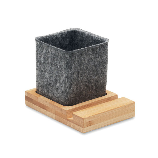 Orostan - RPET felt pen pot phone stand Orostan - RPET felt pen pot phone stand