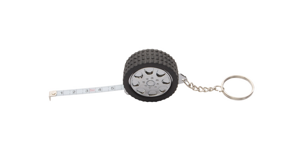 Wheel - keyring with tape measure