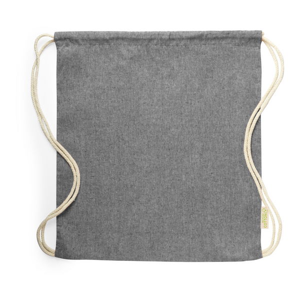 Recycled cotton drawstring bag, 100% recycled cotton, 120 g/m² | GoodieBags