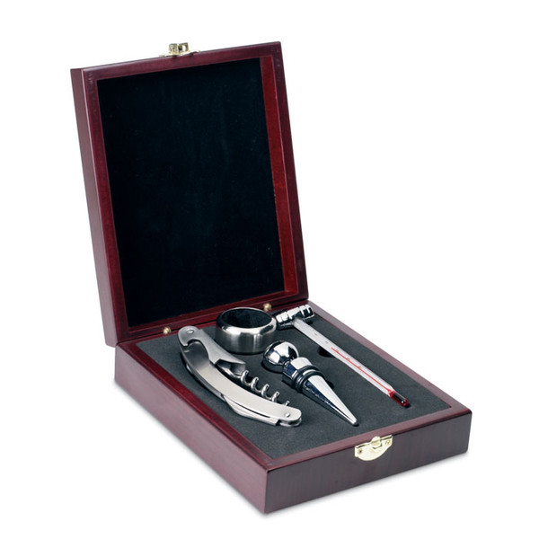 Premium - Classic wine set in wooden box