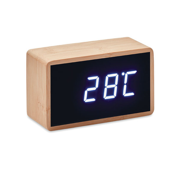 Miri Clock - LED alarm clock bamboo casing
