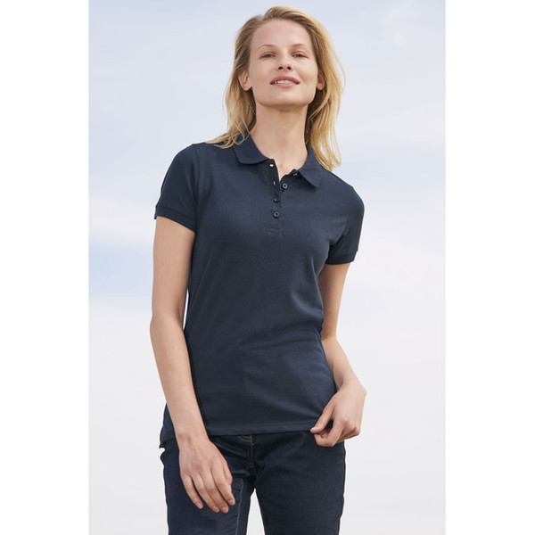 tricou polo imprimat pentru femei din bumbac