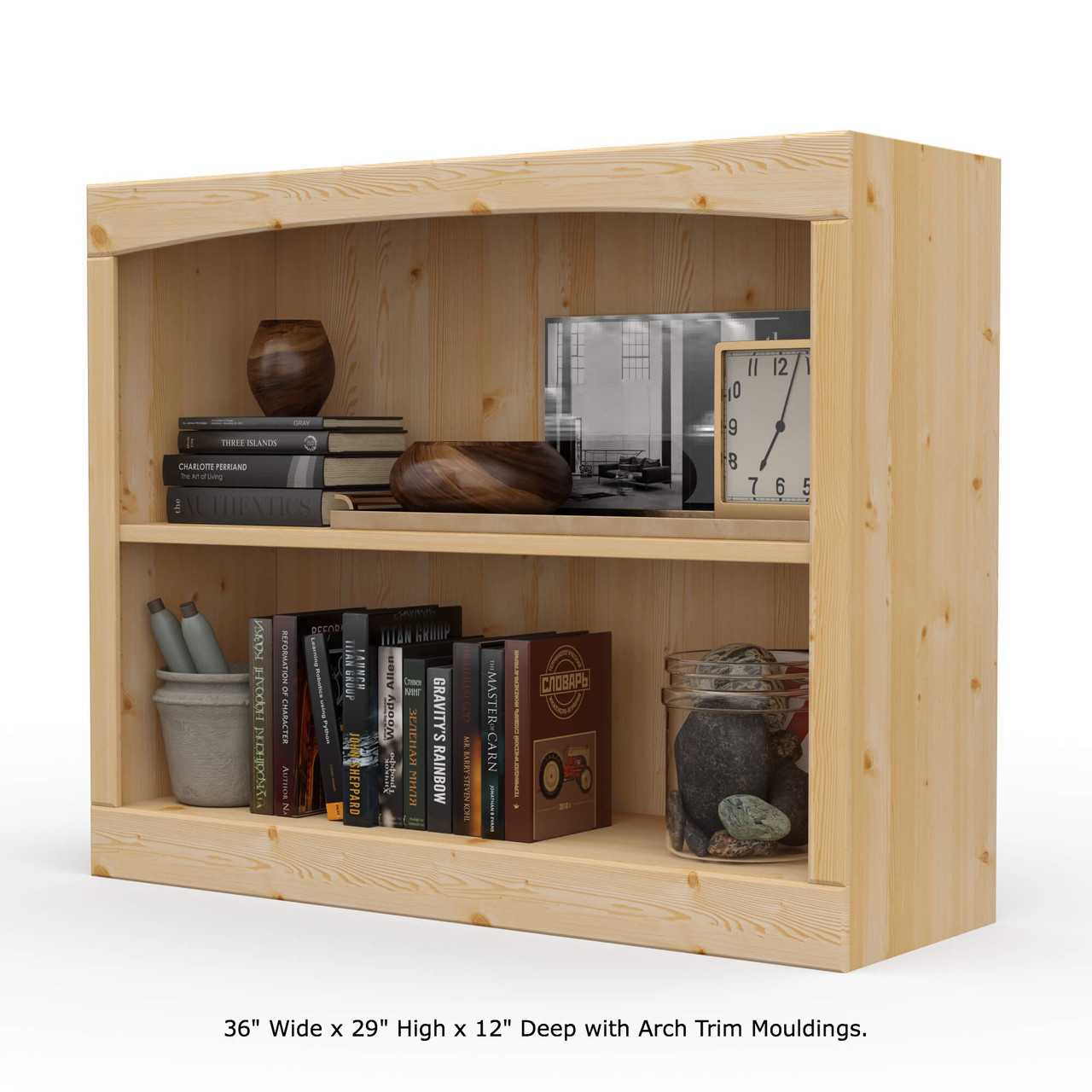 Real Wood Bookcase 29" High x 12" Deep