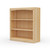 30" Wide x 34" High x 12"D Traditional Framed Solid Pine Bookcase with Arched Mouldings.