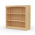 36" Wide x 34" High x 12"D Traditional Framed Solid Pine Bookcase with Arched Mouldings.