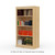 24" Wide x 46" High x 12"D Traditional Framed Solid Pine Bookcase with Classic Mouldings.