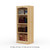 18" Wide x 46" High x 12"D Traditional Framed Solid Pine Bookcase with Arched Mouldings.