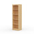 18" Wide x 58" High x 12"D Traditional Framed Solid Pine Bookcase with Arched Mouldings.