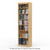 24" Wide x 82" High x 12"D Traditional Framed Solid Pine Bookcase.