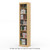 18" Wide x 82" High x 12"D Traditional Framed Solid Pine Bookcase with Classic Mouldings.