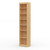 18" Wide x 82" High x 12"D Traditional Framed Solid Pine Bookcase with Classic Mouldings.