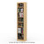 18" Wide x 82" High x 12"D Traditional Framed Solid Pine Bookcase with Arched Mouldings.