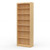 30" Wide x 82" High x 12"D Traditional Framed Solid Pine Bookcase with Arched Mouldings.