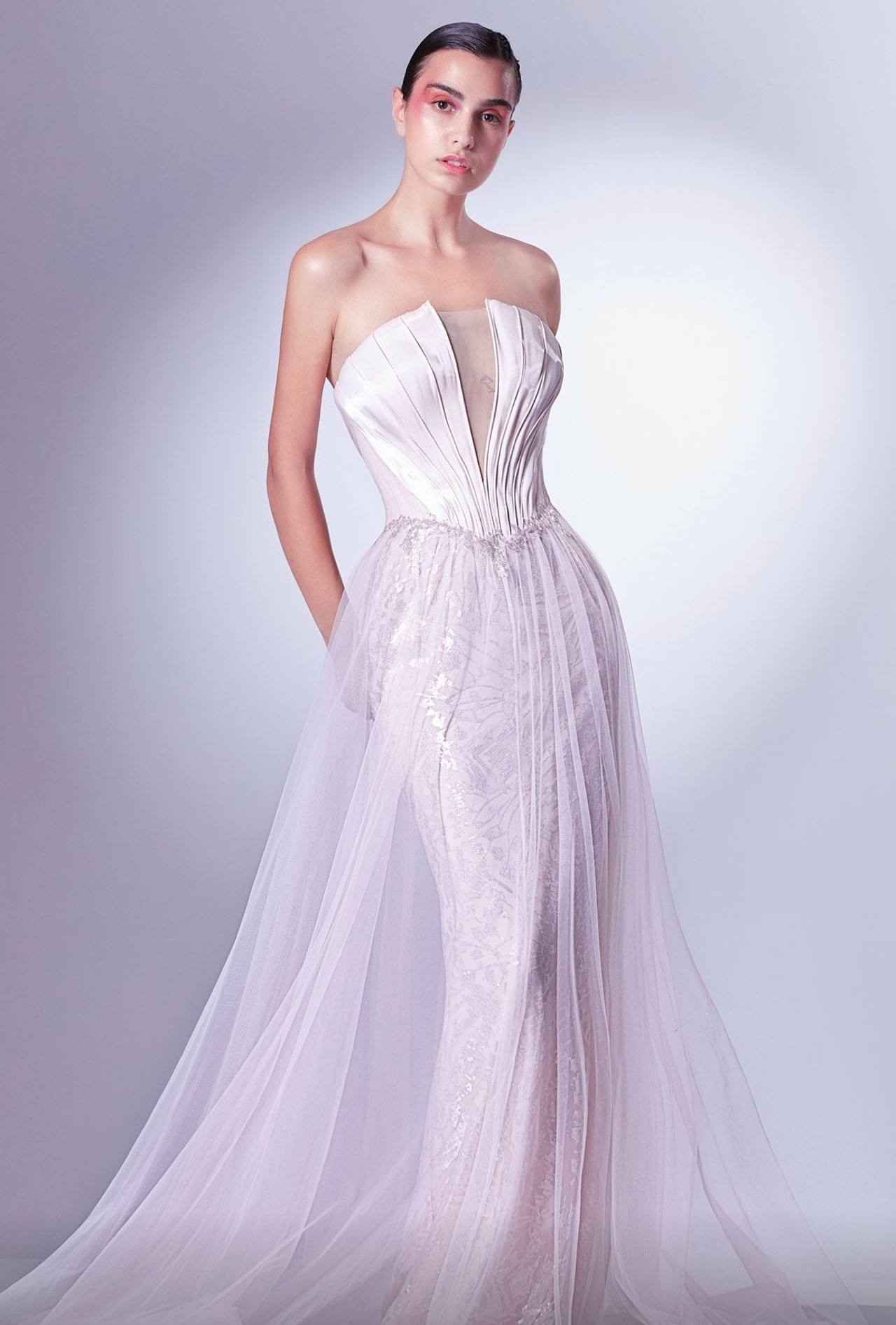 Georges Hobeika Strapless Ruffle Tulle Gown- District 5 Boutique