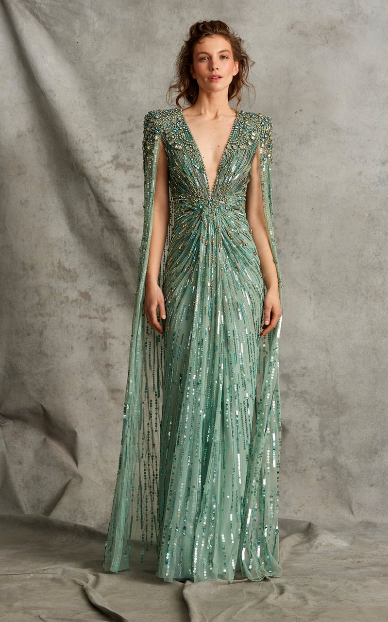 Jenny Packham Lotus Lady sequin-embellished gown - Purple