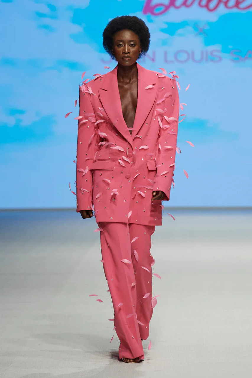 JEAN-LOUIS SABAJI Oversized Suit with Feathers - District 5 Boutique