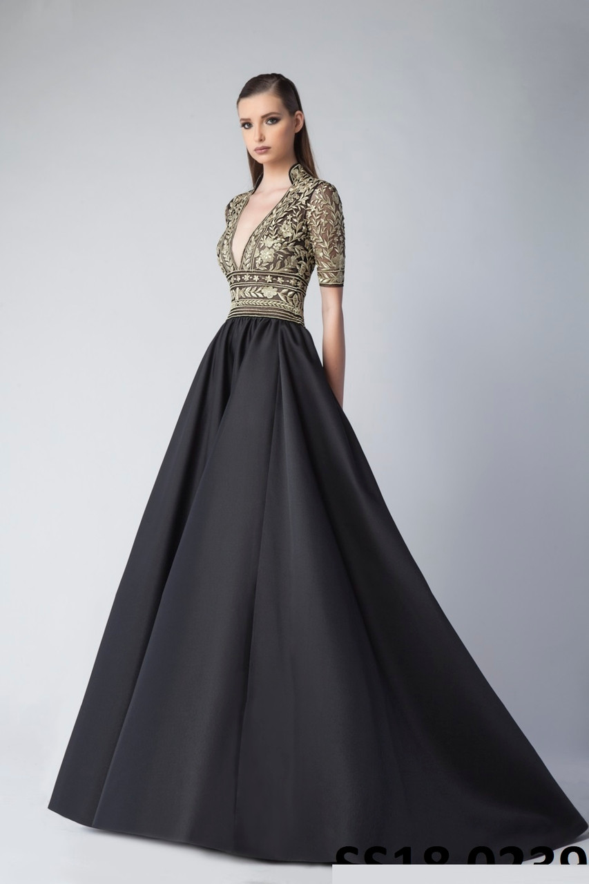 black evening dresses with sleeves