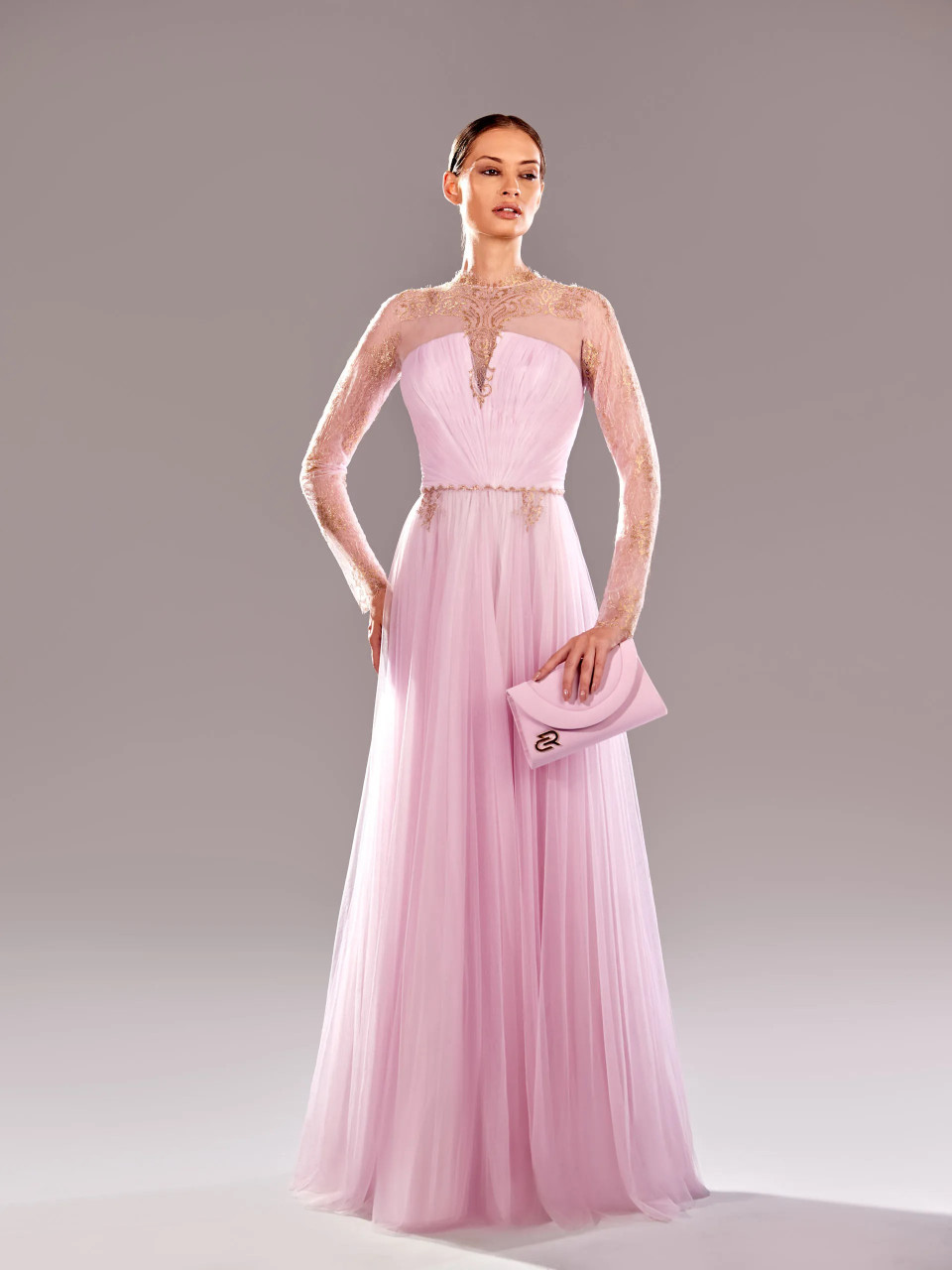 Reverie Couture Lace Embroidered Tulle Gown - District 5 Boutique
