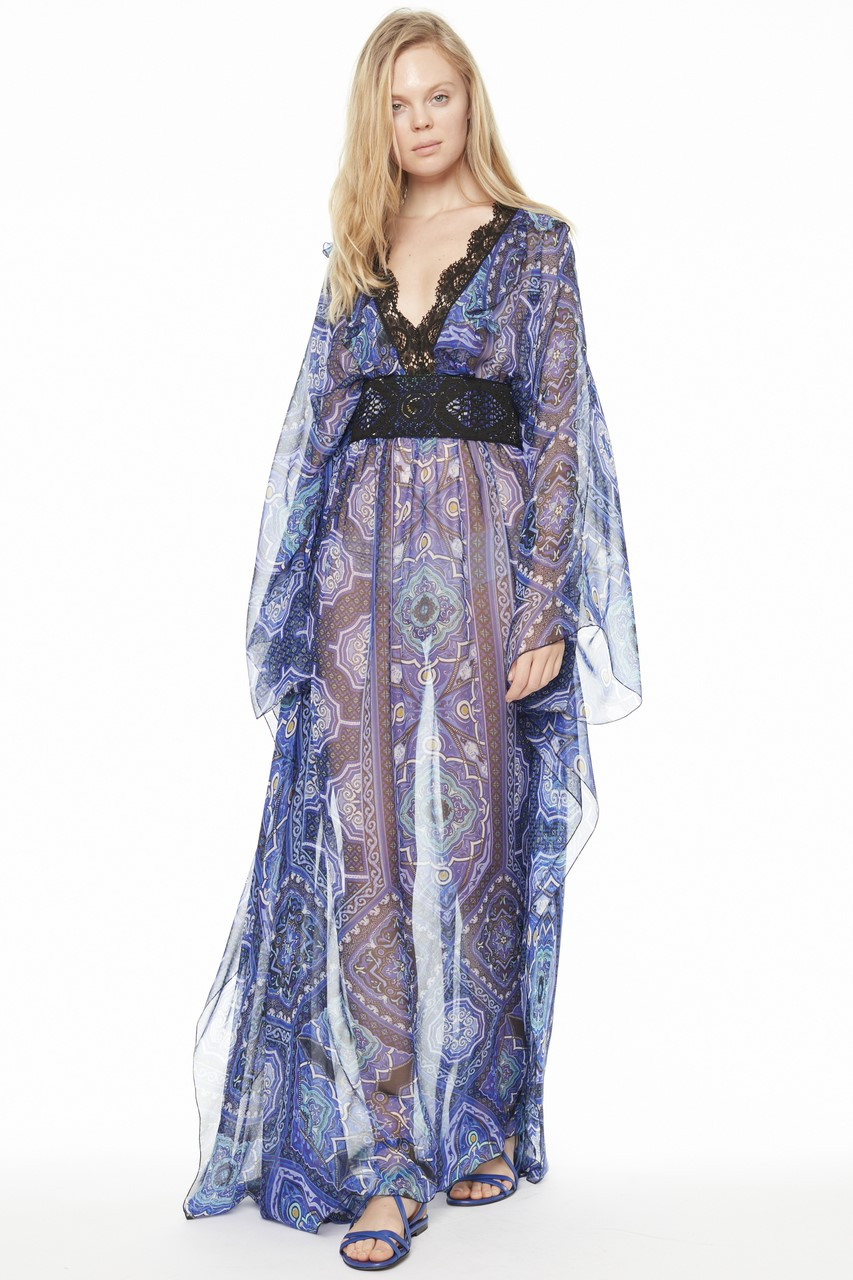 long sleeve beach kaftan