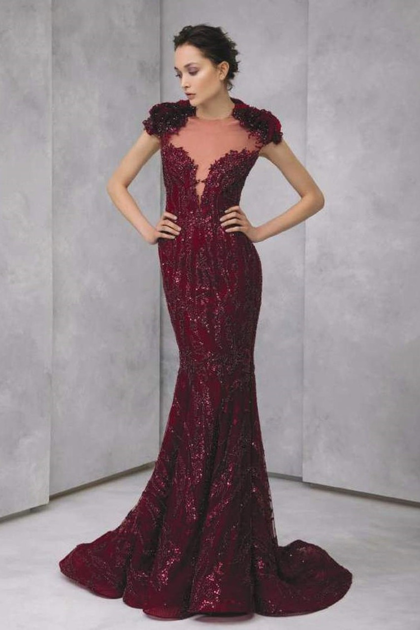 Tony Ward Mermaid-Cut Embroidered Tulle Gown - District 5 Boutique