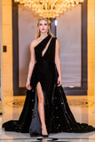 Crystal Embellished Velvet Gown