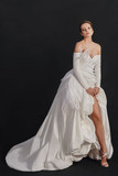 Off Shoulder Silk Taffeta Gown