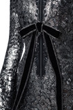 Metallic Foiled Guipure Lace Gown