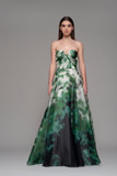 Fierozzo Strapless Gown with Cape