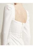 Kira Long Sleeve Crepe Gown