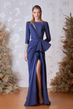 Long Sleeve Twisted Gown