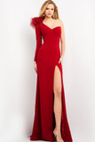 One Shoulder Long Sleeve  Gown
