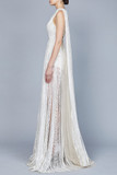 Yarn Embroidered Long Gown