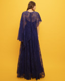 Flared lace Long Dress With Detachable Belt