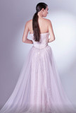 Strapless Gown with Tulle Overskirt