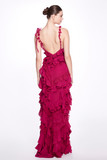 Ruffled Column Gown