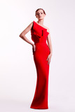 Red Crepe Gown