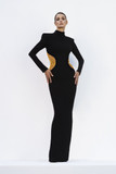 Black Long Sleeve Gown