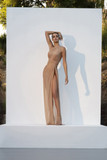 One Shoulder Draped Gown