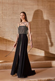 Mesh Gown with Overskirt