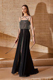 Mesh Gown with Overskirt