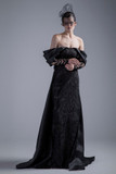 Black Fitted Bodice Gown