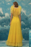 Yellow Ruffled Gown