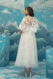 White Two Piece Midi Dress