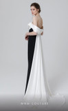 Strapless Contrast Gown