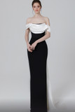 Strapless Contrast Gown