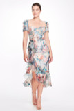 Chiffon Floral-Print Midi Dress