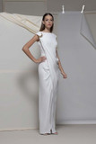 Alfano Cap Sleeve Column Gown