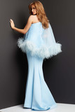 Feather Detail Overlay Gown