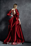 Hazel Red Long Sleeve Gown