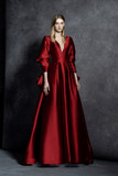Hazel Red Long Sleeve Gown